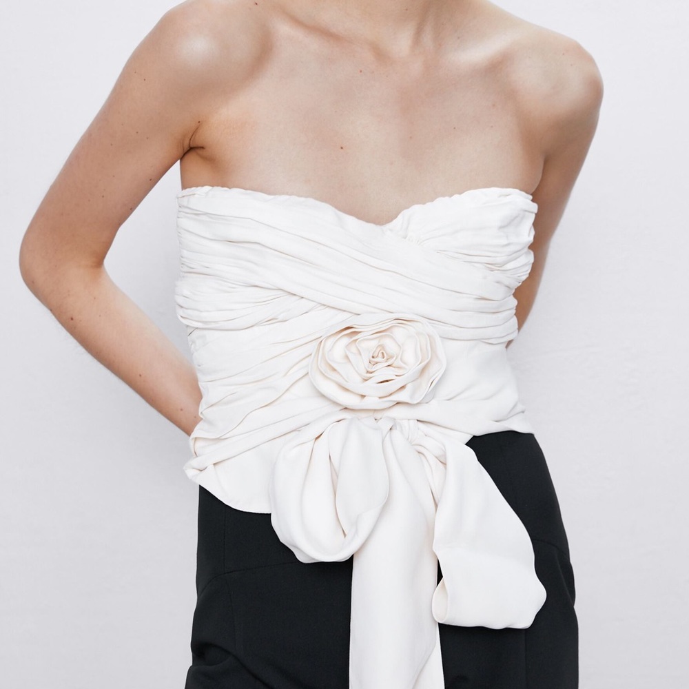 Zara draped crop top